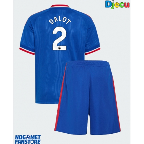 Manchester United Diogo Dalot #2 Gostujuci Dres za djecu 2026-27 Kratak Rukav (+ Kratke hlače)
